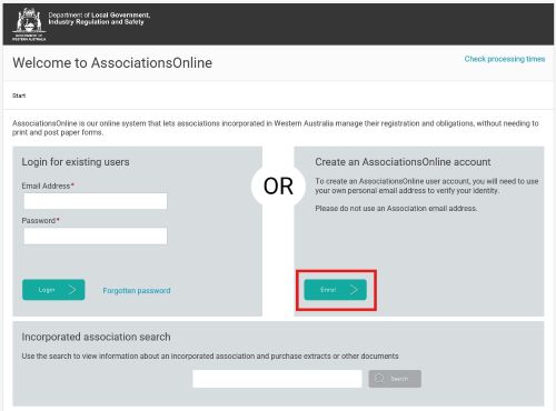 Screenshot of AssociationsOnline - Click enrol button