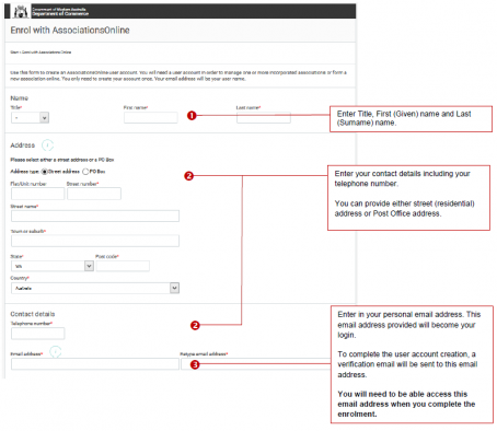Creating a user - AssociationsOnline part 1